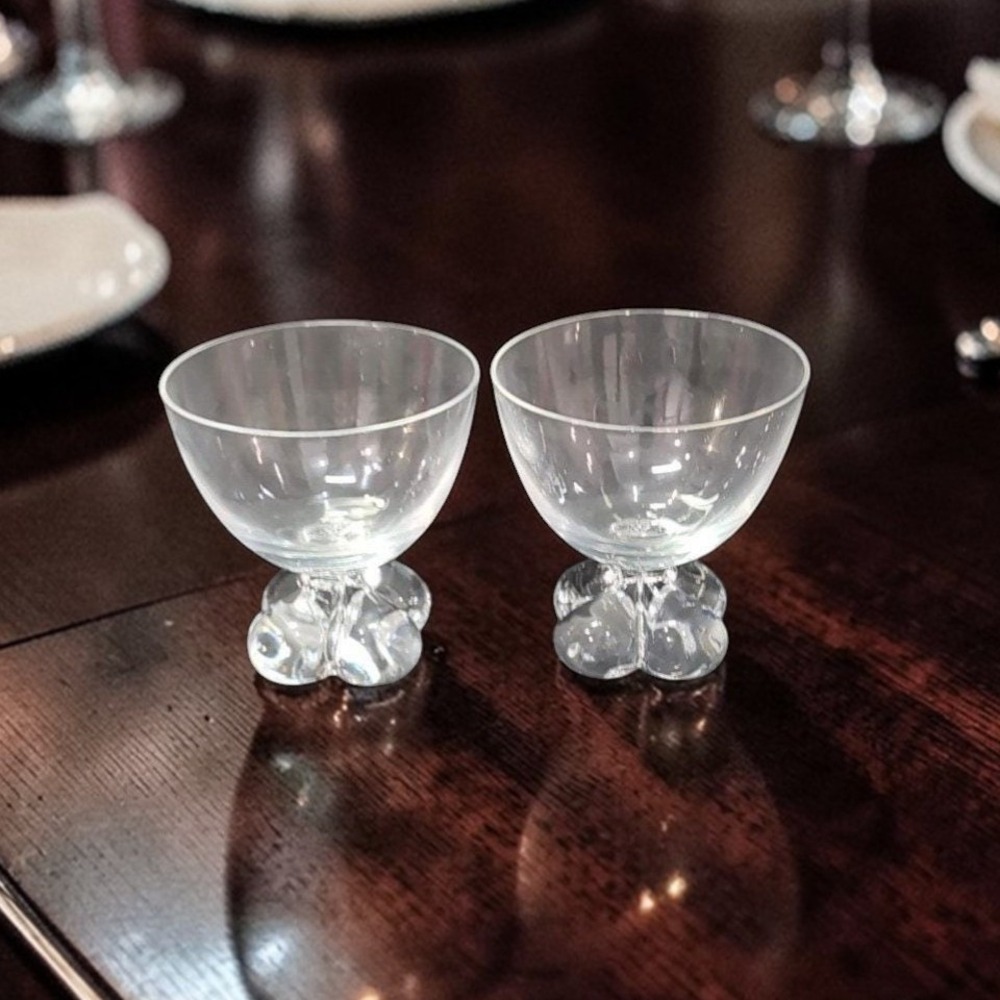 Tiffin Franciscan Du Jour Champagne Glasses, Set of 2, Replacement‎ Glassware